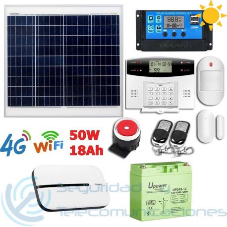 Kit Solar con Alarma + Internet 4G
