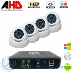 DVR 4ch + 4 Cámaras Interior AHD 720p