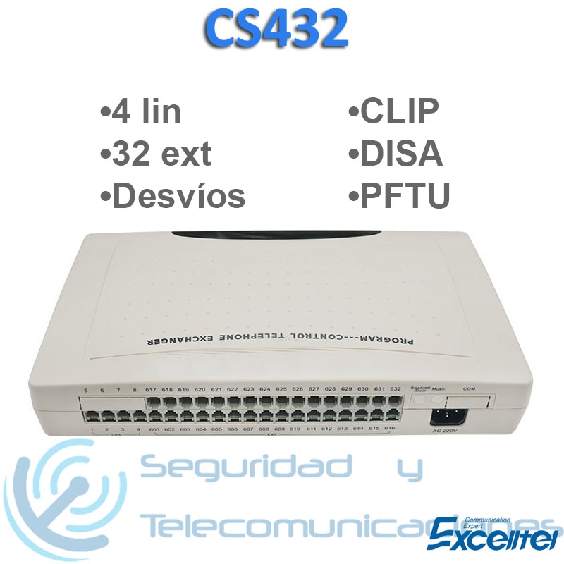 CENTRALITA TELEFONICA ANALOGICA EXCELLTEL CS416 PABX PBX 16 EXTENSIONES 4 LINEAS 