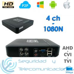 Grabador Digital DVR Tribrido AHD H.264 (4 canales)