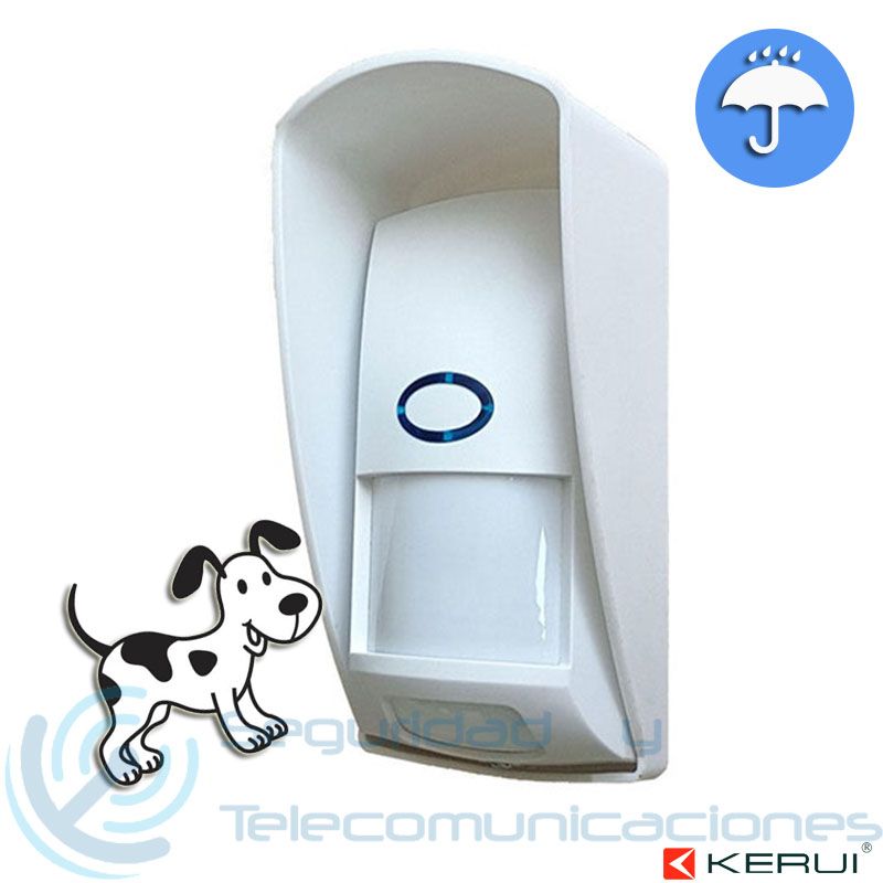 Sensor Movimiento PIR Exterior Mascotas Alarma Seguridad